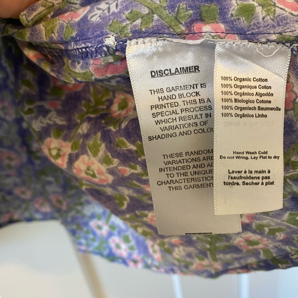 Emerson Frye India Collection Bardot Blouse in Iris Wildflower - Picture 7 of 7